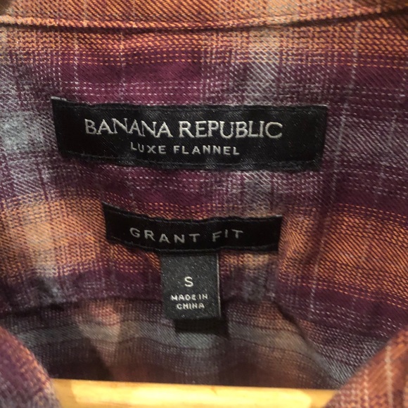 BANANA REPUBLIC LUXE FLANNEL SZ SMALL - Picture 2 of 4